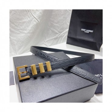 Saint Laurent 2021 Women's Leather Belt,2.0cm,YSLBT0035 - 입생로랑 2021 여성용 레더 벨트,2.0cm,블랙