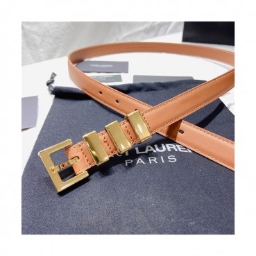 Saint Laurent 2021 Women's Leather Belt,2.0cm,YSLBT0031 - 입생로랑 2021 여성용 레더 벨트,2.0cm,카키
