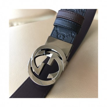 Gucci 2021 Men's Leather Belt,3.7cm,GUBT0160 - 구찌 2021 남성용 레더 벨트,3.7cm,블랙