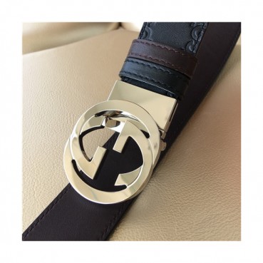 Gucci 2021 Men's Leather Belt,3.7cm,GUBT0159 - 구찌 2021 남성용 레더 벨트,3.7cm,블랙