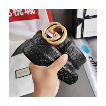 Gucci 2021 Men's Leather Belt,4.0cm,GUBT0157 - 구찌 2021 남성용 레더 벨트,4.0cm,블랙