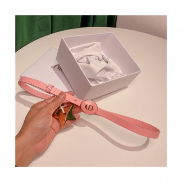 Dior 2021 Women's Leather Belt,1.5cm,DIOBT0061 - 디올 2021 여성용 레더 벨트,1.5cm,핑크