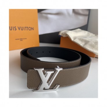 Louie Vuitton 2021 Men's Leather Belt,4.0cm,LOUBT0181 - 루이비통 2021 남성용 레더 벨트,4.0cm,카키
