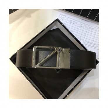 Ermenegildo Zegna 2021 Men's Leather Belt,4.0cm - 제냐 2021 남성용 레더 벨트,4.0cm,EZBT0003,블랙