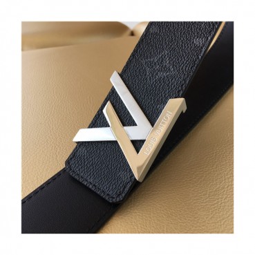 [매장판]Louis Vuitton 2021 Men's Leather Belt,3.5cm - 루입비통 2021 남성용 레더 벨트,3.5cm,LOUBT0168,블랙