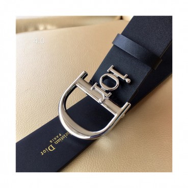 Dior 2021 Men's Leather Belt,4.0cm - 디올 2021 남성용 레더 벨트,4.0cm,DIOBT0058,블랙