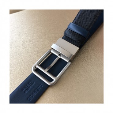 [매장판]Prada 2021 Men's Leather Belt,3.5cm - 프라다 2021 남성용 레더 벨트,3.5cm,PRABT0051,블랙