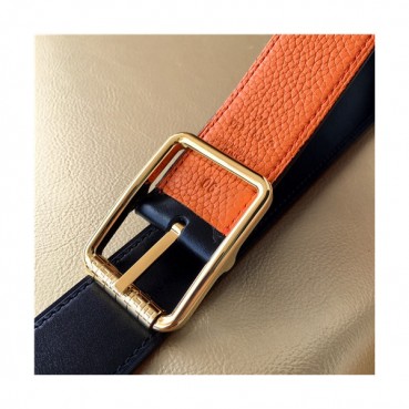 [매장판}Hermes 2021 Men's Leather Belt,3.2cm - 에르메스 2021 남성용 레더 벨트,3.2cm,HERBT0142,오렌지