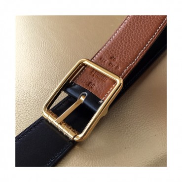 [매장판}Hermes 2021 Men's Leather Belt,3.2cm - 에르메스 2021 남성용 레더 벨트,3.2cm,HERBT0141,브라운