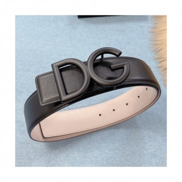 Dolce&Gabbana 2021 Men's Leather Belt,4.0cm - 돌체앤가바나 2021 남성용 레더 벨트,4.0cm,DOLBT0011,블랙
