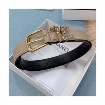 Chanel 2021 Women's Leather Belt,3.0cm - 샤넬 2021 여성용 레더 벨트,3.0cm,CHABT0155,카키