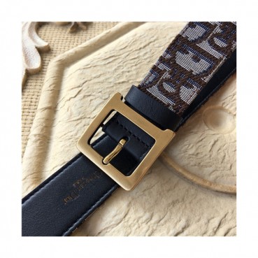 Dior 2021 Men's Leather Belt,3.5cm - 디올 2021 남성용 레더 벨트,3.5cm,DIOBT0048,브라운