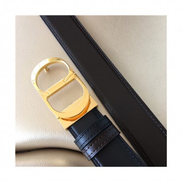 Dior 2021 Men's Leather Belt,3.5cm - 디올 2021 남성용 레더 벨트,3.5cm,DIOBT0046,블랙