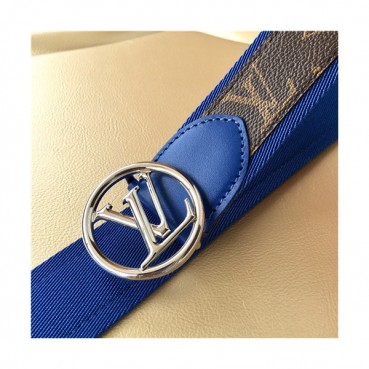 Louis Vuitton 2021 Men's Leather Belt,3.8cm - 루이비통 2021 남성용 레더 벨트,3.8cm,LOUBT0165,블루