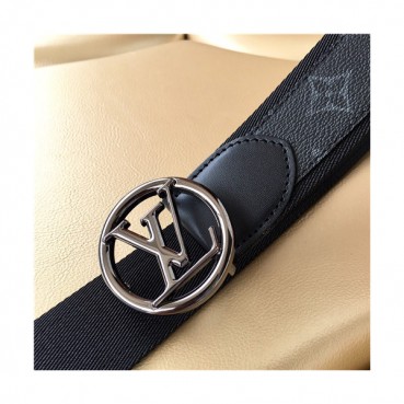 Louis Vuitton 2021 Men's Leather Belt,3.8cm - 루이비통 2021 남성용 레더 벨트,3.8cm,LOUBT0164,블랙