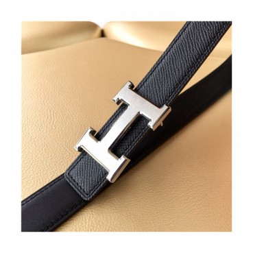 [매장판]Hermes 2021 Women's Leather Belt,2.5cm - 에르메스 2021 여성용 레더 벨트 2.5cm,HERBT0115,블랙
