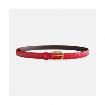 Bottega Veneta 2021 Women's Leather Belt - 보테가 베네타 2021 여성용 레더 벨트,BOTBT0035,레드