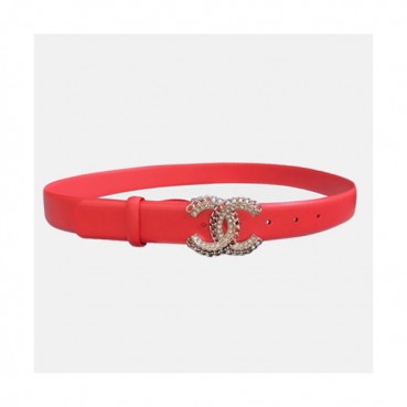 Chanel 2021 Women's Leather Belt - 샤넬 2021 여성용 레더 벨트,CHABT0147,레드