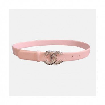 Chanel 2021 Women's Leather Belt - 샤넬 2021 여성용 레더 벨트,CHABT0143,핑크