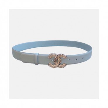 Chanel 2021 Women's Leather Belt - 샤넬 2021 여성용 레더 벨트,CHABT0141,스카이블루