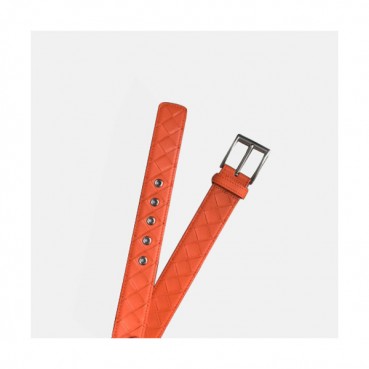 Bottega Veneta 2021 Men's Leather Belt - 보테가베네타 2021 남성용 레더 벨트,BOTBT0027,오렌지