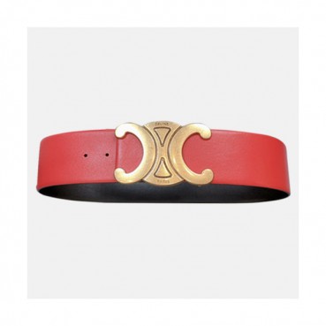 Celine 2021 Women's Leather Belt - 셀린느 2021 여성용 레더 벨트,CELBT0012, 레드