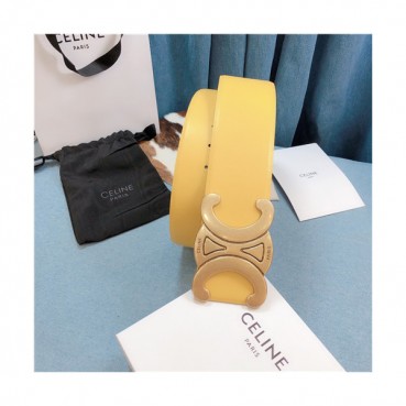 Celine 2021 Women's Leather Belt - 셀린느 2021 여성용 레더 벨트,CELBT0011, 옐로우