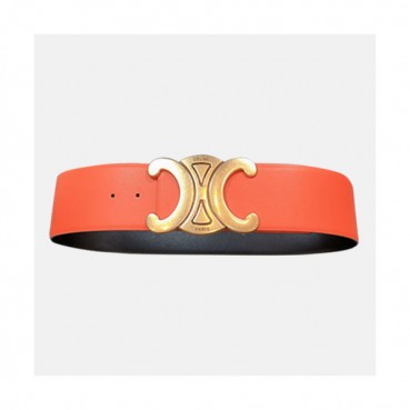 Celine 2021 Women's Leather Belt - 셀린느 2021 여성용 레더 벨트,CELBT0010, 오렌지