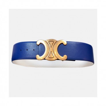 Celine 2021 Women's Leather Belt - 셀린느 2021 여성용 레더 벨트,CELBT0009, 블루