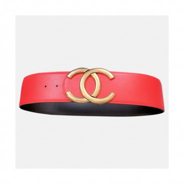 Chanel 2021 Women's Leather Belt - 샤넬 2021 여성용 레더 벨트,CHABT0142,레드