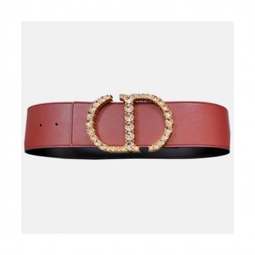 Dior 2021 Women's Leather Belt - 디올 2021 여성용 레더 벨트,DIOBT0036,와인