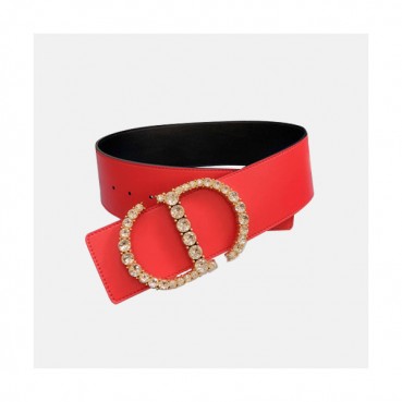Dior 2021 Women's Leather Belt - 디올 2021 여성용 레더 벨트,DIOBT0035,레드