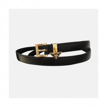 Prada 2021 Women's Leather Belt - 프라다 2021 여성용 레더 벨트,PRABT0046,블랙