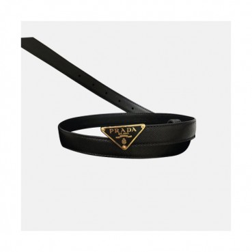 Prada 2021 Women's Leather Belt - 프라다 2021 여성용 레더 벨트,PRABT0045,블랙