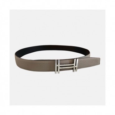 Hermes 2021 Mens Leather Belt - 에르메스 2021 남성용 레더 벨트，HERBT0111,그레이