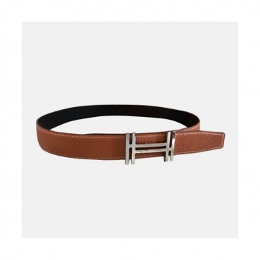 Hermes 2021 Mens Leather Belt - 에르메스 2021 남성용 레더 벨트，HERBT0110,브라운