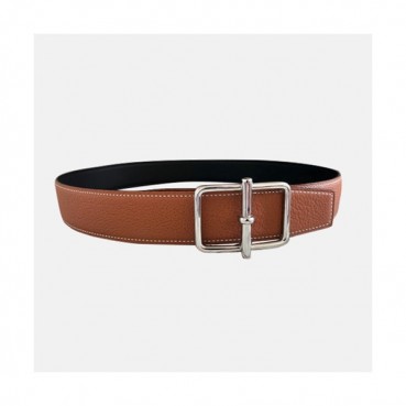 Hermes 2021 Men's Leather Belt - 에르메스 2021 남성용 레더 벨트HERBT0106,브라운