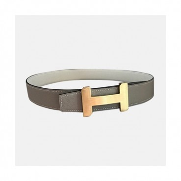 Hermes 2021 Men's Leather Belt - 에르메스 2021 남성용 레더 벨트HERBT0103,그레이