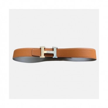 Hermes 2021 Men's Leather Belt - 에르메스 2021 남성용 레더 벨트HERBT0097,오렌지