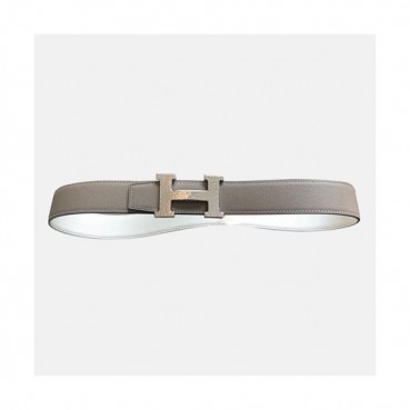 Hermes 2021 Men's Leather Belt - 에르메스 2021 남성용 레더 벨트HERBT0094,그레이
