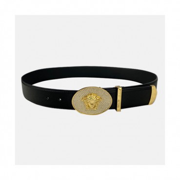 Versace 2020 Men's Leather Belt - 베르사체 2020 남성용 레더 벨트,Size(4cm),VERBT0080,블랙