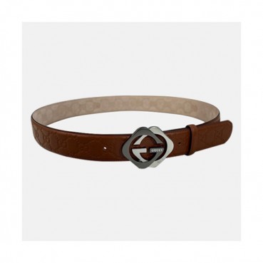 Gucci 2020 Men's Leather Belt - 구찌 2020 남성용 레더 벨트,Size(4cm),GUBT0145,브라운