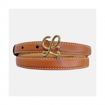 Loevve 2020 Women's Leather Belt - 로에베 2020 여성용 레더 벨트,LOEBT0054.Size(1.5cm).카멜