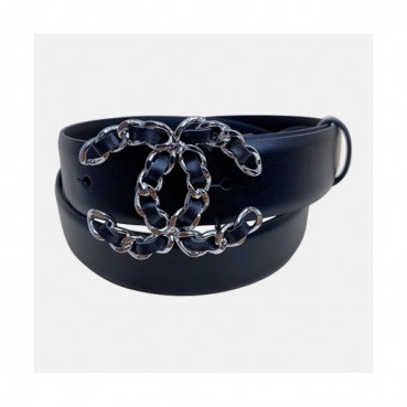 Chanel 2020 Women's Leather Belt - 샤넬 2020 여성용 레더 벨트,3cm,블랙