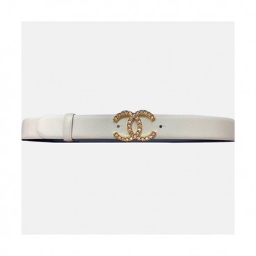 Chanel 2020 Women's Leather Belt - 샤넬 2020 여성용 레더 벨트,3cm,화이트
