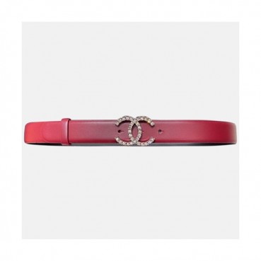 Chanel 2020 Women's Leather Belt - 샤넬 2020 여성용 레더 벨트,3cm,레드