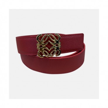 Loevve 2020 Women's Leather Belt - 로에베 2020 여성용 레더 벨트,LOEBT0042.Size(3.2cm).레드