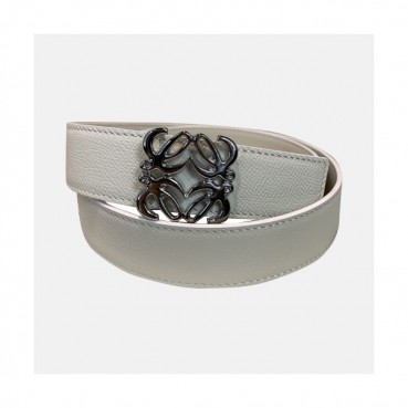 Loevve 2020 Women's Leather Belt - 로에베 2020 여성용 레더 벨트,LOEBT0043.Size(3.2cm).화이트