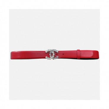 Chanel 2020 Women's Leather Belt - 샤넬 2020 여성용 레더 벨트,3cm,레드