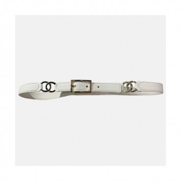 Chanel 2020 Women's Leather Belt - 샤넬 2020 여성용 레더 벨트,2cm,화이트
